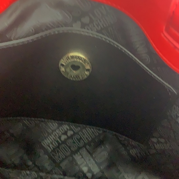 - NWT Red Love Moschino Borsa Pu Rosso Heart Purse Handbag Satchel - Picture 11 of 13